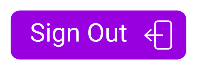 Sign Out Web Button, UI App Button. Vector Illustrations.