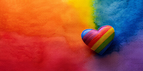 rainbow flage heart of pride month lgbt concept