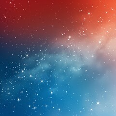 Obraz premium Beautiful gradient night sky with stars, showing a smooth transition from red to blue perfect for cosmic themed backgrounds.