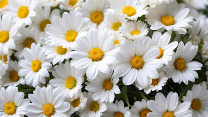 Blooming colorful various flowers background, top view, spring or summer backdrop. Generative AI.