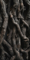 Texture Of Gloomy Tree Roots On A Dark Background For Wallpaper Created Using Artificial Intelligence