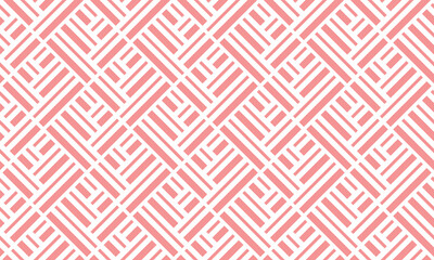 Abstract geometric pattern. A seamless vector background. White and pink ornament. Graphic modern pattern. Simple lattice graphic design