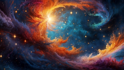 Obraz premium Abstract fantasy world, bright colorful fairy landscape. Generative AI.