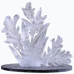 crystals on white background