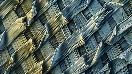 A stunning microscope image of a piece of fabric, showing the detailed weave and texture of the fibers. The high magnification reveals the intricate construction of textile materials.