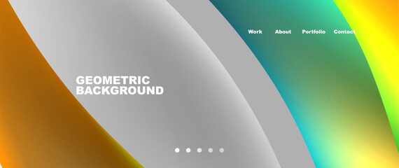 Bright multicolored geometric abstract shapes. Minimal trendy simplicity concept. Modern overlapping forms