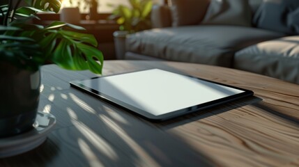 A digital tablet with a blank screen, ready for digital creation.