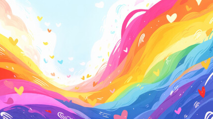 Pride background, Rainbow color Celebrating Pride and Cultural Diversity