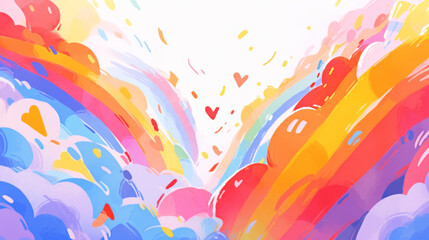 Obraz premium Pride background, Rainbow color Celebrating Pride and Cultural Diversity