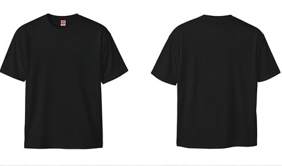 black t shirt isolated