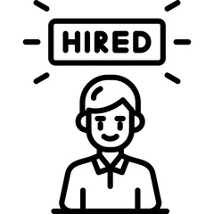 Hired icon