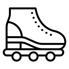 Roller SkateVector Line Icon Design