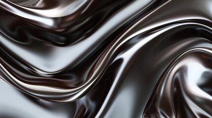 Fototapeta premium Metallic swirls flow in a seamless textured design