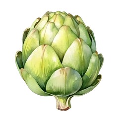 Fototapeta premium Vibrant Artichoke Botanical on White Background
