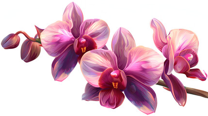 Orchid flower garland ,generative ai