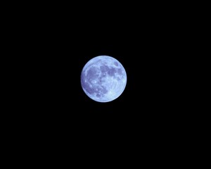 full blue moon in the night