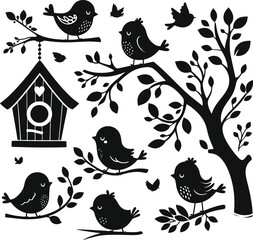 seamless pattern with birds