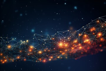 Obraz premium Futuristic Neural Networks and Data Encryption Generative AI