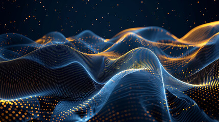 Fototapeta premium Midnight blue and golden yellow create a luxurious deep vector display,