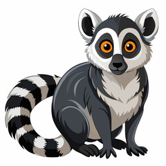a-realistic-lemur-on-a-white-background