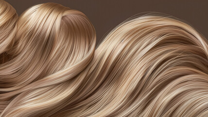 Fototapeta premium Hairstyle, beauty and hair care, long light brown healthy hair texture background for haircare shampoo, hair extensions and hair salon