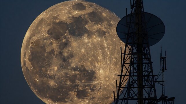 Ham radio enthusiasts held a moonbounce event, using large antennas to reflect signals off the moon.