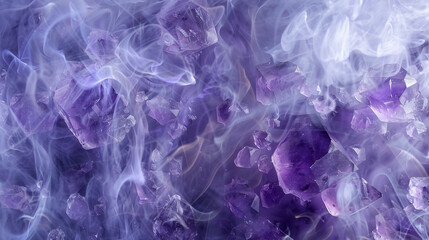 Intricate patterns in mystical amethyst smoke, ideal for enchanting fantasy visuals,