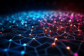 Intricate Data Flow and Neural Network Visuals Generative AI