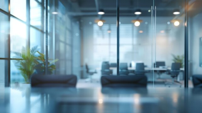 Bright natural light fills the modern office