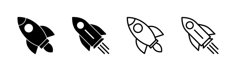 Rocket icon set. Startup icon vector.