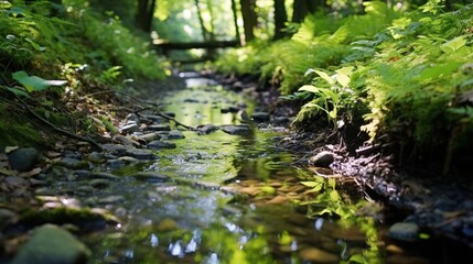 Naklejka premium fern in the forest