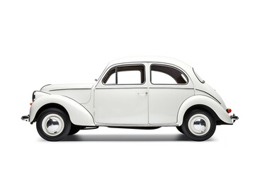 Fototapeta premium Parked outside modern building luxury white car