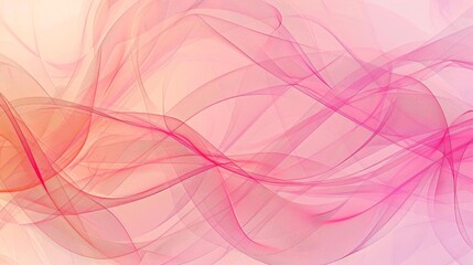 Abstract pink and red lines on pastel background