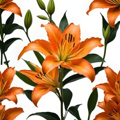 Hand drawn watercolor flower, tropical floral pattern and background, botanical seamless
