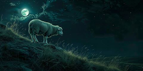 Mystical Blue Moon Background