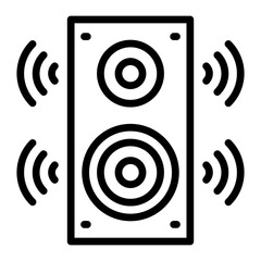 Speaker Vector Line Icon Design