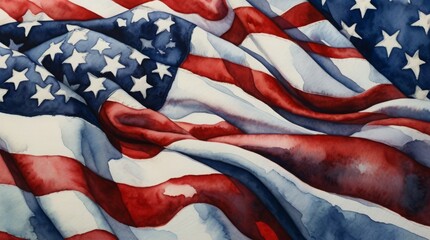 United States flag oil paint background