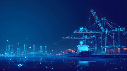 cargo ship in port