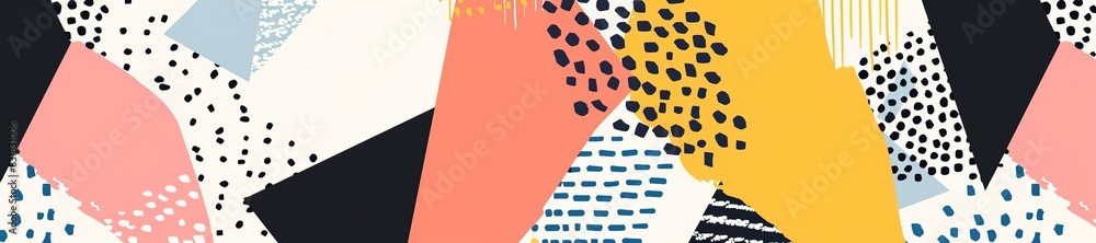 Poster abstract geometric pattern with vivid colors and shapes