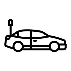 Rc Car Vector Line Icon Design