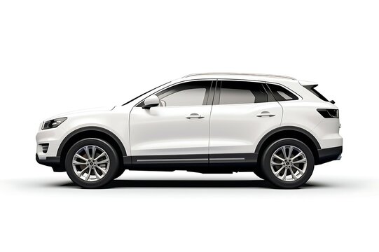 Parked outside modern building luxury white car