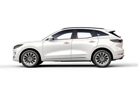 Parked outside modern building luxury white car