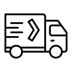 Express Delivery Vector Line Icon Design