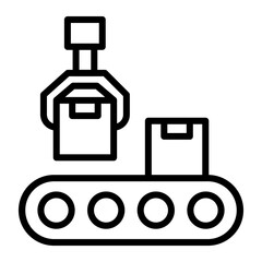 Production Vector Line Icon Design