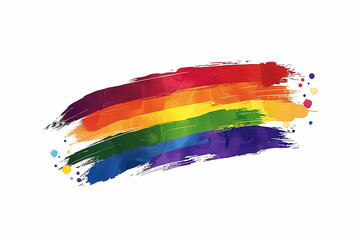 Obraz premium colorful symbol of Pride month on white background