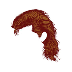 mullet hair for graphic resources 