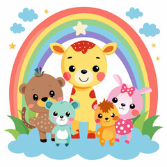 childish-adorable-safari-animals-over-a-charming-r