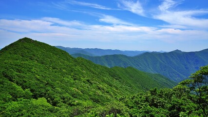 Fototapeta premium Beautiful summer scenery of Gajisan Mountain in Korea