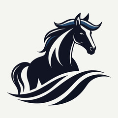Fototapeta premium horse farm logo on white background vector illustration