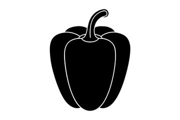 Bell Pepper silhouette vector illustration